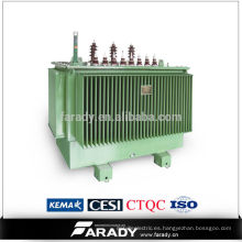 Transformador de 3 fases Depósito de aceite de transformador de potencia sumergido en aceite